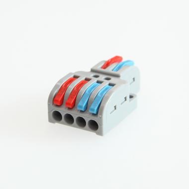 Producto de Pack 5 Conectores Rápidos 4 Entradas y 2 Salidas SPL-42 para Cable Eléctrico de 0.08-4mm²