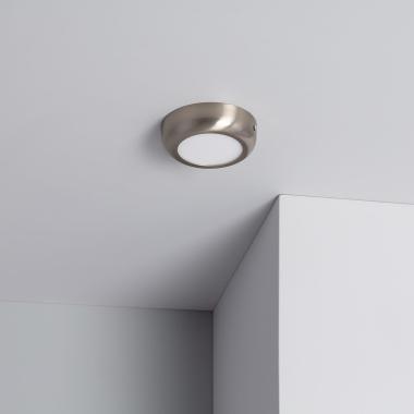 Produto de Plafón LED 6W Circular Metal Ø120 mm Design Silver