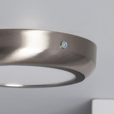 Produto de Plafón LED 12W Circular Metal  Ø175 mm Design Silver