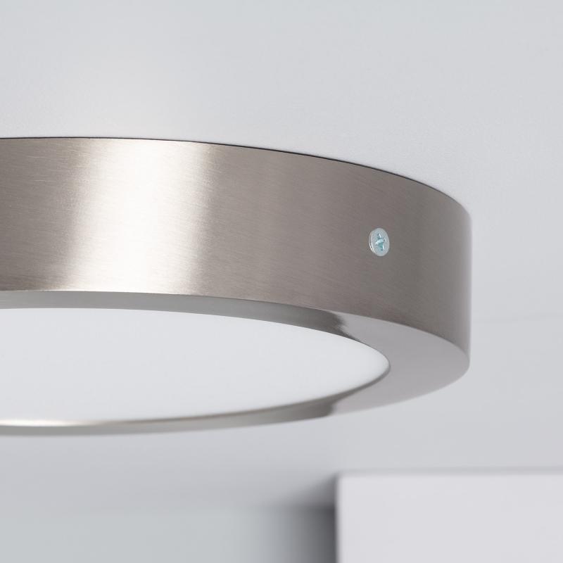 Produto de Plafón LED 18W Circular Metal Ø225 mm Silver