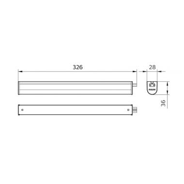 Produto de Armadura LED 5W 30 cm PHILIPS Ledinaire Regleta Batten Enlazable BN021C