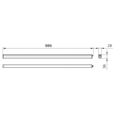 Produto de Armadura LED 15W 90 cm PHILIPS Ledinaire Regleta Batten Enlazable BN021C