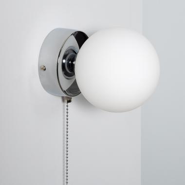 Producto de Aplique de Pared Metal y Cristal Silver Orbit