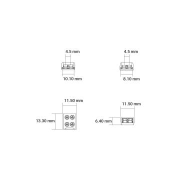 Producto de Conector Tira LED 12/24V DC Cable con Tornillo