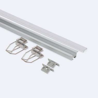 Producto de Perfil de Aluminio Empotrable para Techo con Clips para Tiras LED hasta 12 mm