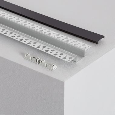 Producto de Perfil de Aluminio Empotrado en Escayola / Pladur 2m para Doble Tira LED 