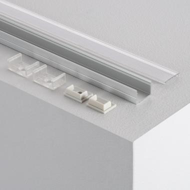 Producto de Perfil de Aluminio de Superficie con Tapa Continua para Tira LED hasta 15 mm