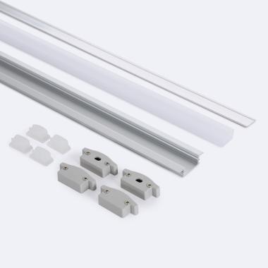 Produto de Perfil de Alumínio Encastrável 2m para Fitas LED até 8 mm