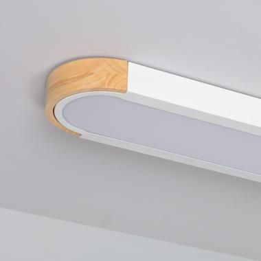 Produto de Plafón LED 18W Madeira e Metal 140x650 mm CCT Seleccionável Dari Lang