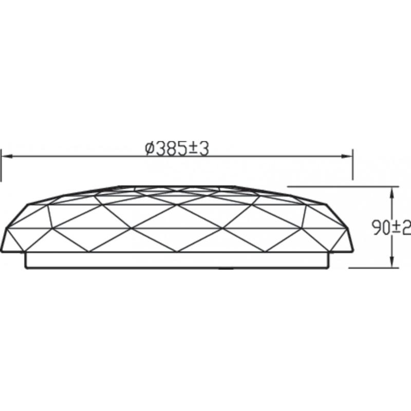 Producto de Plafón LED 23W CCT PHILIPS Toba Design con Mando