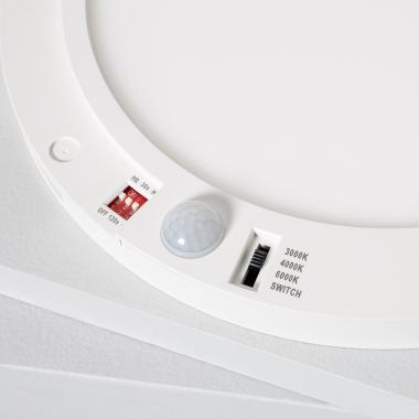 Producto de Plafón LED 18W CCT Seleccionable Circular Slim Surface Sensor Movimiento Corte Ajustable Ø75-205 mm