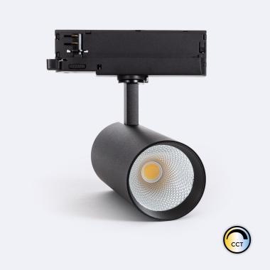 Producto de Foco Carril LED Trifásico 30W Carlo CCT Seleccionable No Flicker Negro