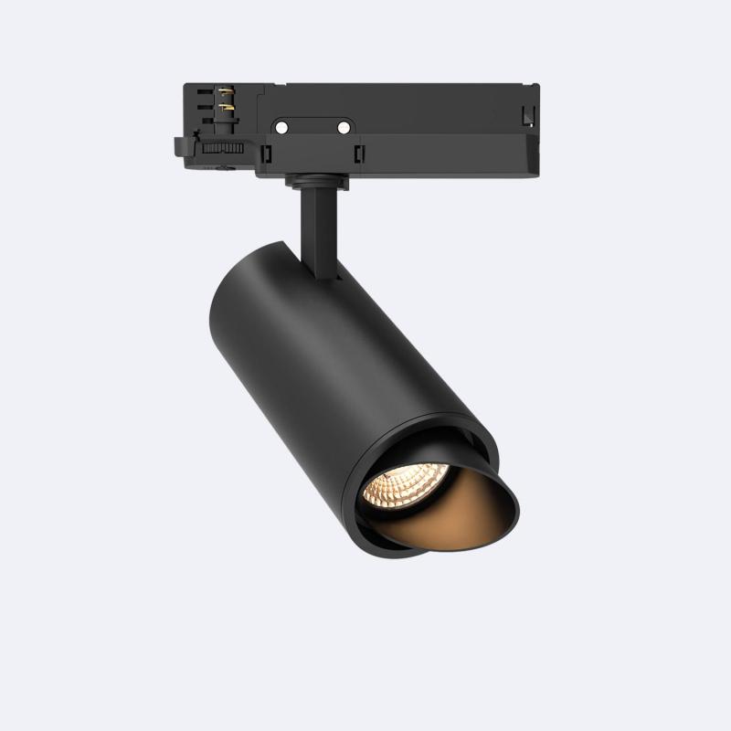 Producto de Foco Carril LED Trifásico 20W Fasano Cilindro Bisel No Flicker Regulable Negro