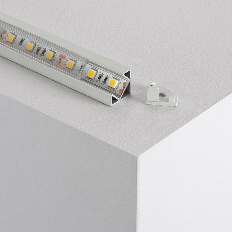 Producto de Perfil de Aluminio Esquina Plano 1m para Tira LED hasta 10 mm