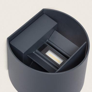 Producto de Aplique de Pared Exterior LED 10W Aluminio Iluminación Doble Cara CCT Seleccionable Iridix Round