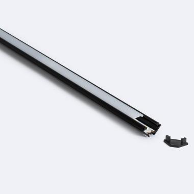 Producto de Perfil de Aluminio Esquina 2m Negro para Tira LED hasta 12 mm