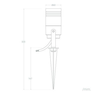 Producto de Foco Exterior GU10 Aluminio con Pincho Jambi