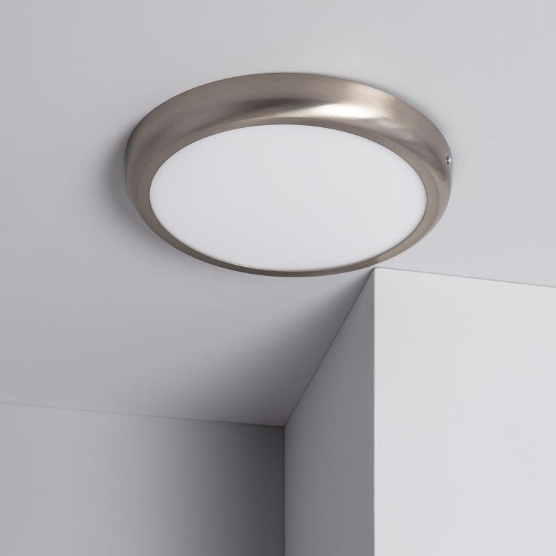 Produto de Plafón LED 24W Circular Metal Ø300 mm Design Silver 