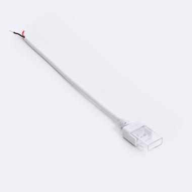 Conector Hipopótamo com Cabo para Fita LED Auto-retificada 220V AC COB Silicone FLEX Largura 10 mm Monocolor