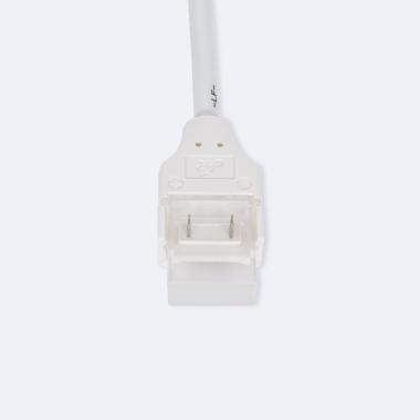 Producto de Conector Hipopótamo Doble con Cable para Tira LED Autorectificada 220V AC COB Silicone FLEX Ancho 10 mm Monocolor