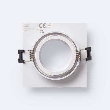 Producto de Aro Downlight Cuadrado Basculante Bajo UGR para Bombilla LED GU10 / GU5.3 Corte Ø75 mm Suefix
