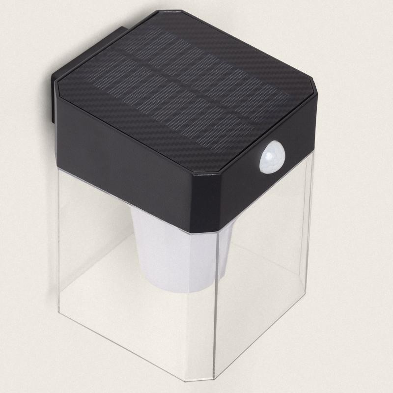 Produto de Aplique de Parede Exterior Solar LED 1,5W Alumínio com Sensor de Movimento Efren Square