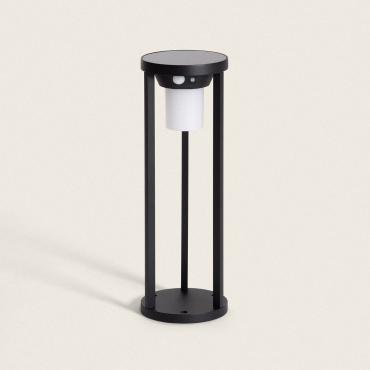 Baliza de Pé Exterior Solar LED 2W 40cm Alumínio com Sensor de Movimento Eneko Preto