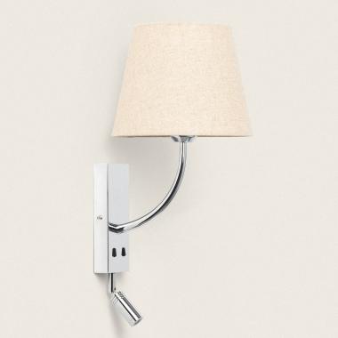 Lámpara de Pared con Luz de Lectura 2.5W Metal Silver-Teylo Conne