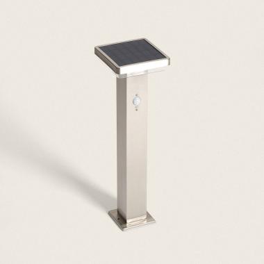 Baliza de Pie Exterior Solar LED 5W 50cm Aluminio con Sensor de Movimiento Barton Square