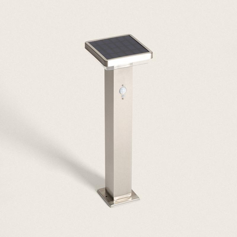 Produto de Baliza de Pé Exterior Solar LED 5W 50cm Alumínio com Sensor de Movimento Barton Square