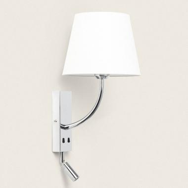 Candeeiro de Parede com Luz de Leitura 2.5W Metal Silver-Teylo Conne