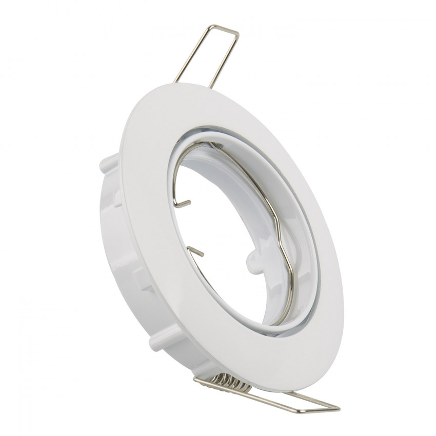 Aro Downlight Circular Basculante para Lâmpada LED GU10/GU5.3 Corte Ø 72 mm