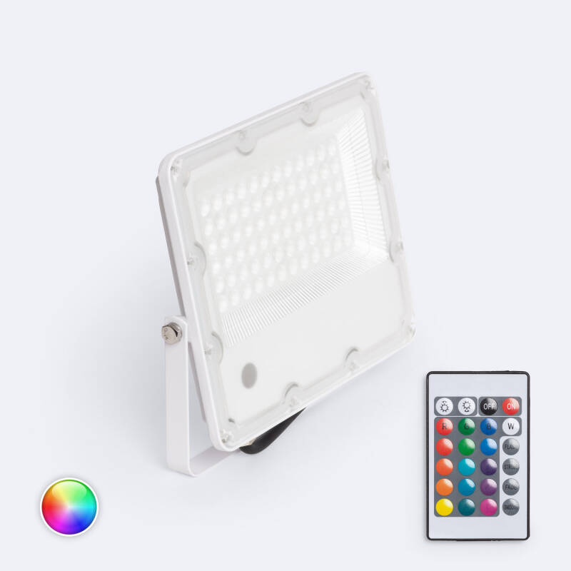 Produto de Foco Projetor LED 50W RGB IP65 S2 Pro com Comando IR