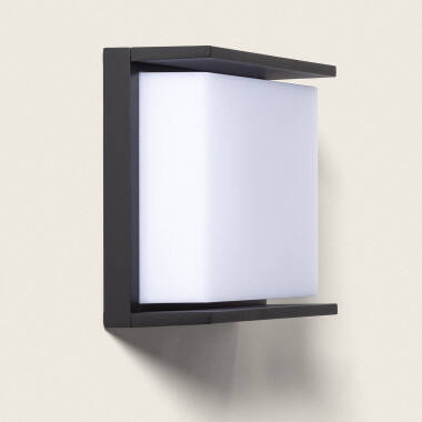 Aplique de Pared Exterior LED 18W Iluminación Cuadrado Negro Rimen