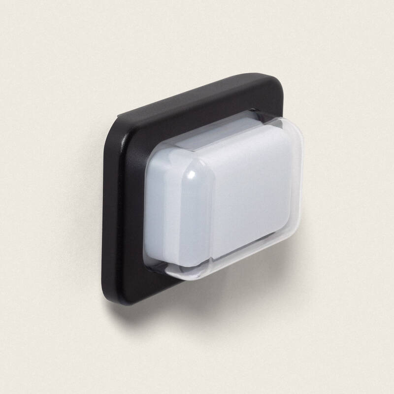 Producto de Aplique de Pared Exterior LED 8W Iluminación Rectangular Negro Gulpos