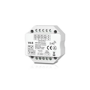 Controlador Regulador LED 12/24V DC para Tira LED Monocolor/CCT/RGB/RGBW compatible con Pulsador y Mando RF