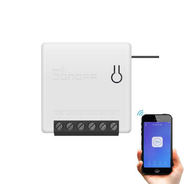 Interruptor WiFi Compatível com Interruptor Convencional SONOFF Mini R2 10A Branco