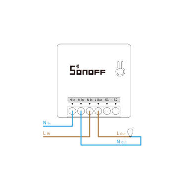 Produto de Interruptor WiFi Compatível com Interruptor Convencional SONOFF Mini R2 10A