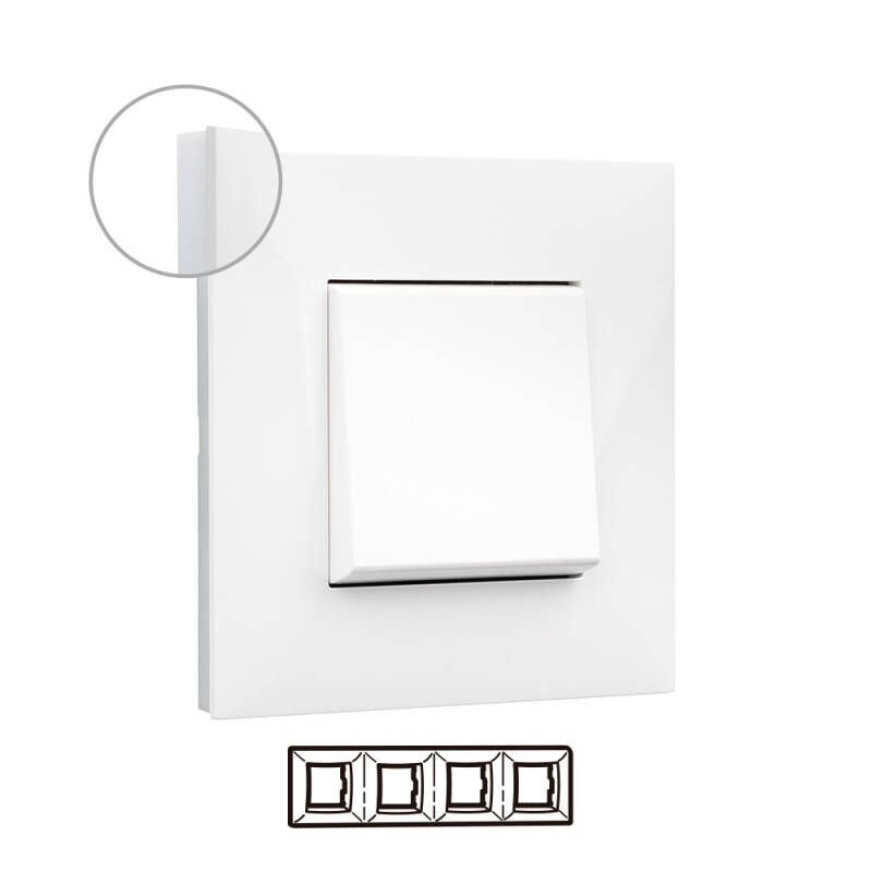 Producto de Placa Embellecedora 4 Elementos Blanco LEGRAND Valena Next 741004