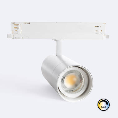 Foco Carril LED Trifásico 35W Dan CCT CRI 90º No Flicker Regulável DALI Branco