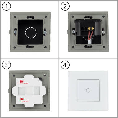 Produto de Interruptor Wifi Táctil Duplo Modern