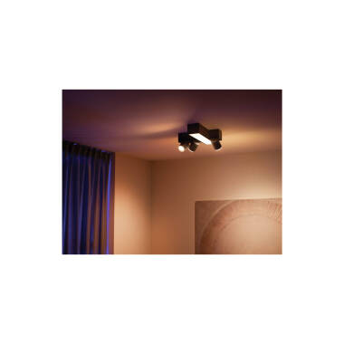 Produto de Candeeiro de Teto com Focos Cruzados White Color GU10 3x5.7W PHILIPS Hue Centris