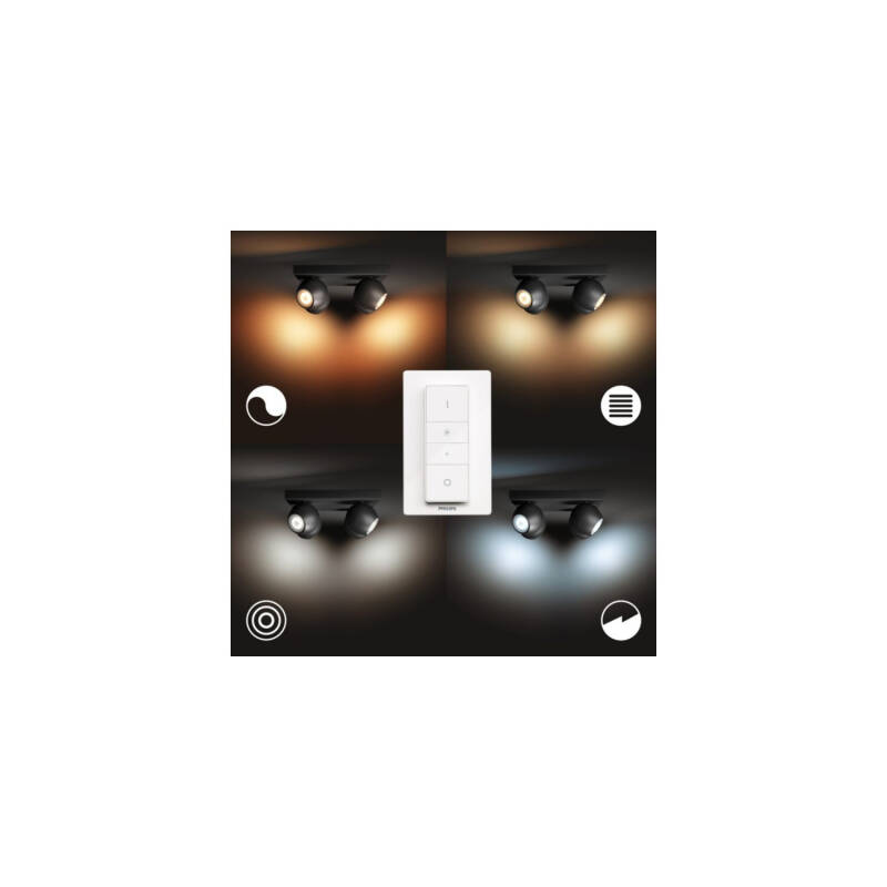 Producto de Lámpara de Techo White Ambiance 4 Focos GU10 PHILIPS Hue Buckram