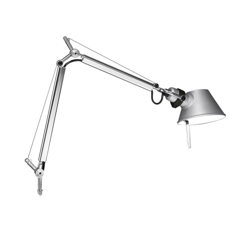 Produto de Candeeiro de Mesa LED Tolomeo Micro com Fixador Branco Brilho ARTEMIDE 