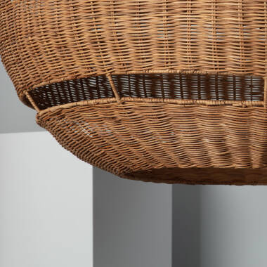 Produto de Candeeiro Suspenso Rattan Oblato Bulang Ø800 mm ILUZZIA 