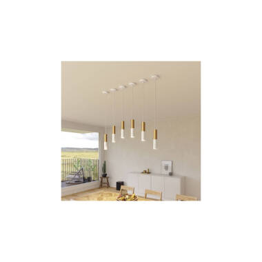 Produto de Candeeiro Suspenso Creative-Cables Modelo PSMV_ Pantalla Doble Tub-E14 