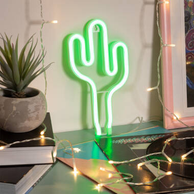 Produto de Neon LED Cactus com Bateria