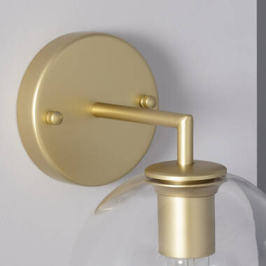 Producto de Lámpara de Pared de Metal y Cristal Round Bern 