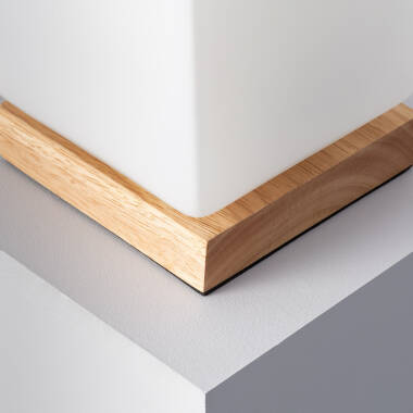 Producto de Lámpara de Mesa de Madera y Cristal Retilles