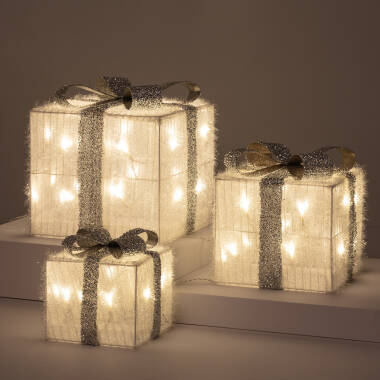 Producto de Pack de 3 Cajas Regalo de Navidad LED Ribbon